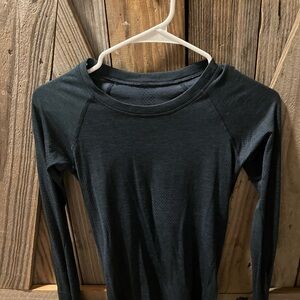 lululemon athletica Dark Gray Long Sleeve Bodysuit